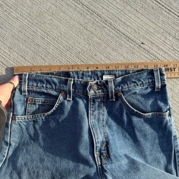 Vintage 90s Levi's 550 Relaxed Fit 32x34 Orange Tab Straight Leg Blue Jeans - Picture 6 of 11